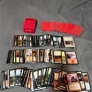 Red Trading Card Sleeves and Deck Box | Home Games Card Protection